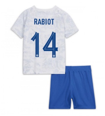 Frankrike Adrien Rabiot #14 Borta Kläder Barn VM 2022 Kortärmad (+ Korta byxor)